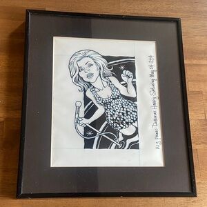 Debbie Harry Blondie NY Press Caricature Drawing, 1994
